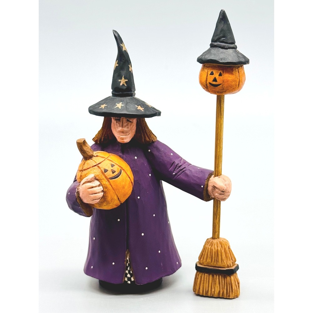 Williraye Studio Witch Figurine Halloween Folk Art Coynes Company WW6003 5"